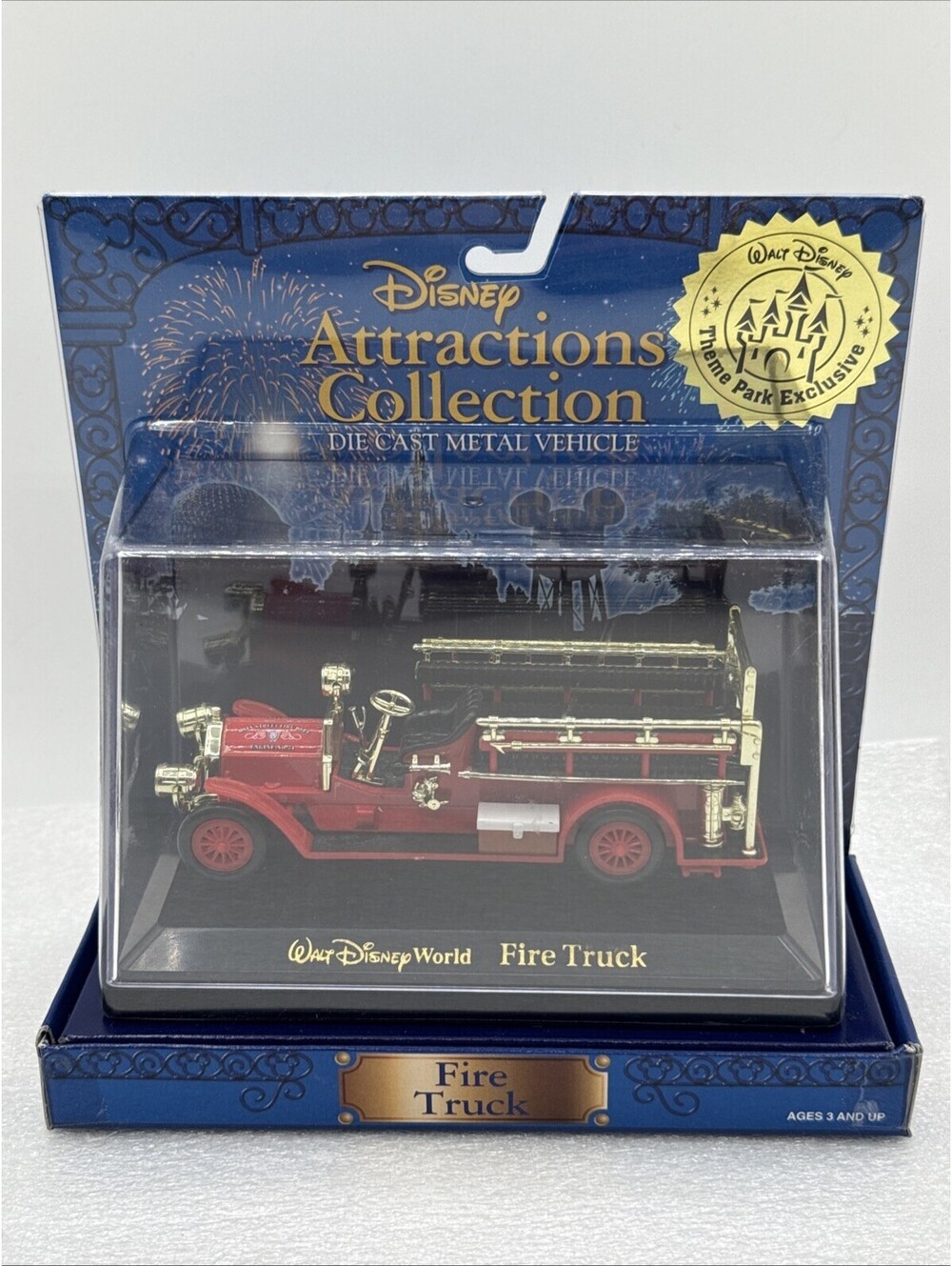 Disney Attractions Collection WDW - Fire Truck - Die Cast Parks Exclusive 2002